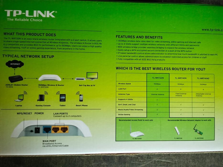 Модем TP-LINK. TL-WR720N.