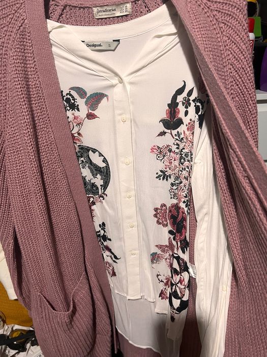 Cămașă Desigual S și cardigan Stradivarius xs