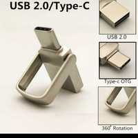 USB 2.0 Флашка-флаш памет 64gb type c-usb 2в1