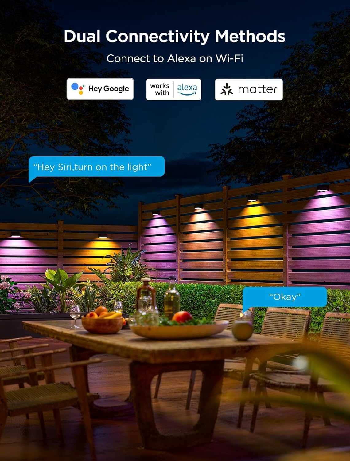 Govee Outdoor Decking Lights, RGBIC външни светлини за двор,IP65, 6 бр