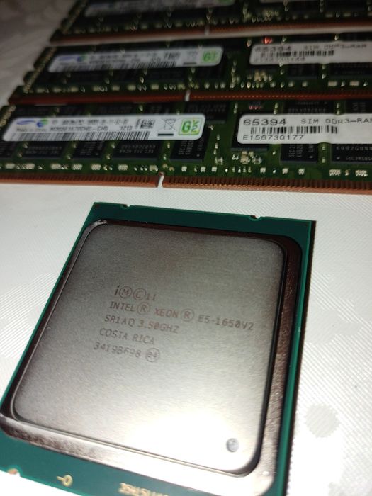 Процесор Intel xeon E5-1650v2 и сървърна рам памет DDR3 ECC 1333mhz