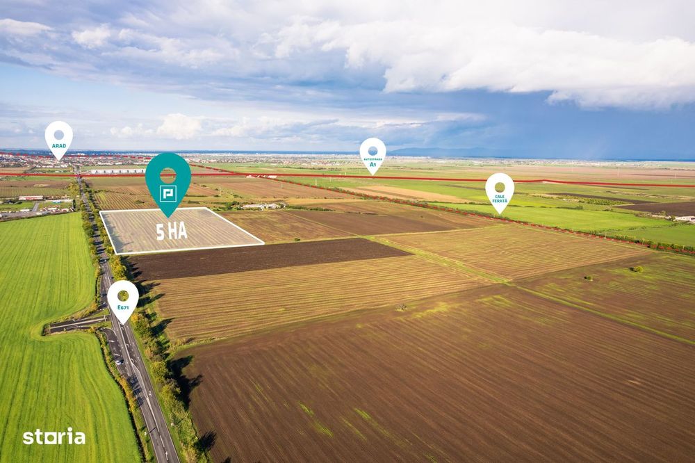 Teren de 50000 mp în Arad