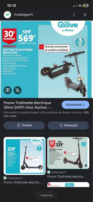 Trotineta electrica 500w