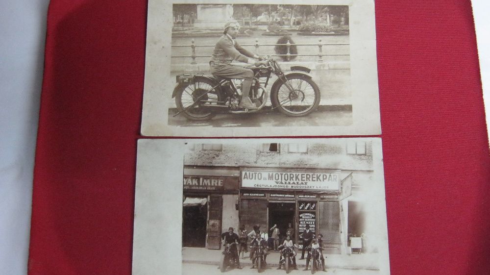 2 Ilustrate,tip foto,motociclete,Szeged,Ungaria,1929.
