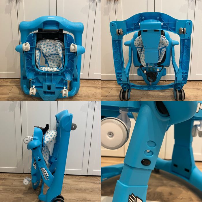 Детска проходилка 3 в 1 Chipolino - Самолетче, синя