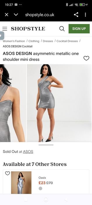 Asos Къса Рокля Размер 40