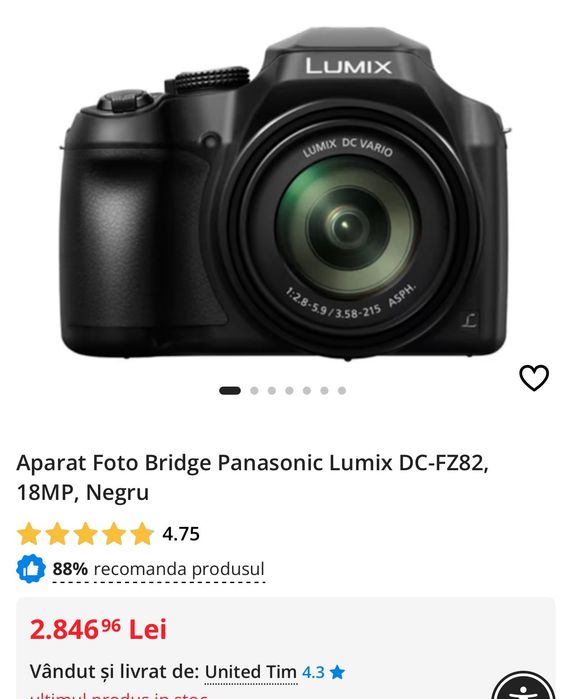 aparat Panasonic lumix dc fz82