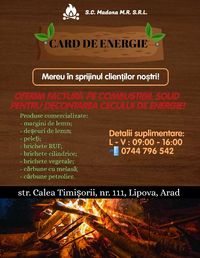 Lemne/Brichete/Carbuni/Peleți pe CARD de ENERGIE