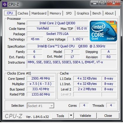 Procesor quadcore lga775 Q8300 4core