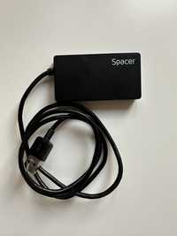 HUB USB SPACER SPH-332, 4 porturi USB 3.0, negru