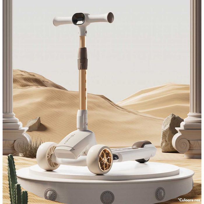 Trotineta pliabila pentru copii cu Lumini LED, Stabilitate cu 3 roti