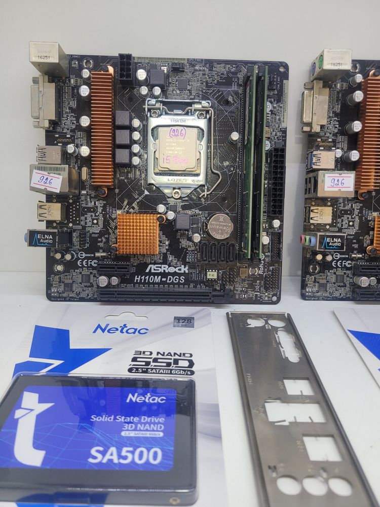 Asrock H110 Core i5-7400 DDR4 8x2 16Gb 10ta komplekt bor