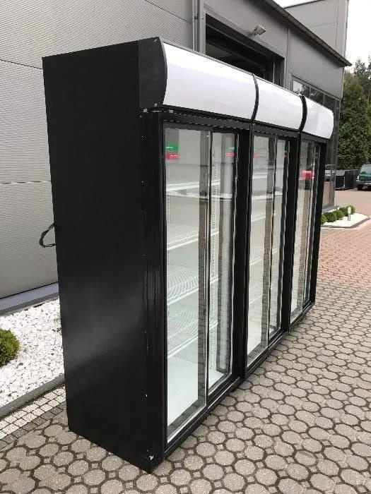 Vitrina frigorifica dublă băuturi lactate flori
