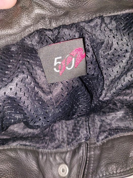 Pantaloni moto piele