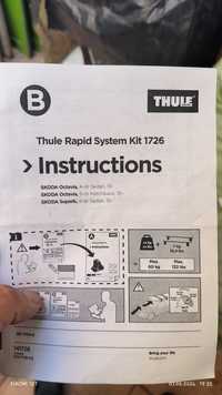 Bare transversale thule wing bar Skoda Octavia 3