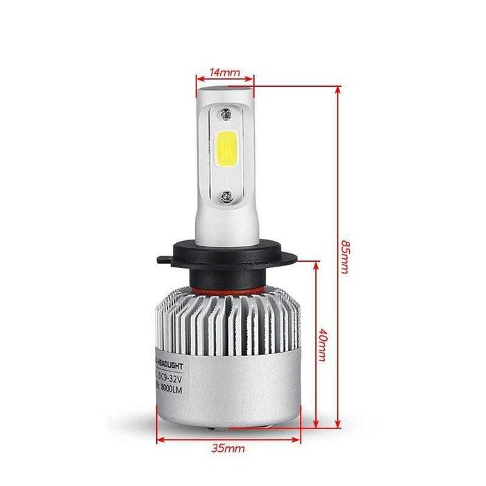 Set 2 Bec H7 led Canbus  putere 72W luminozitate 16000 Lm