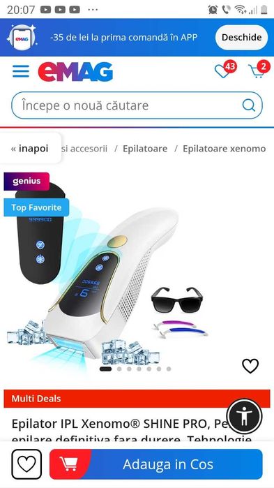 Vand Aparat epilare definitiva,fara durere,cu laser