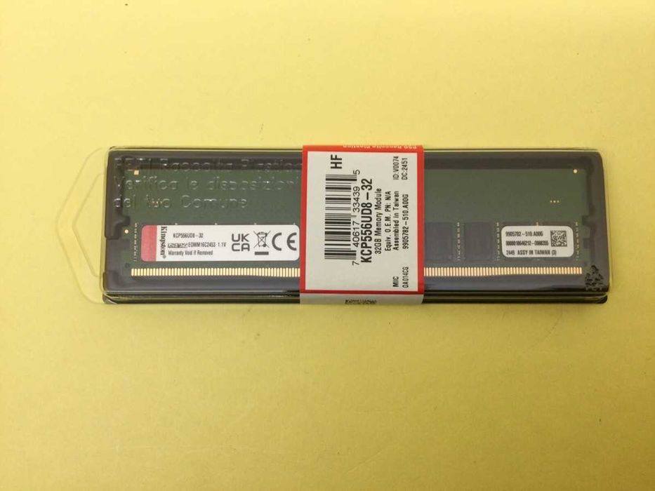 32GB DDR5 5600MT/s Non-ECC Unbuffered DIMM