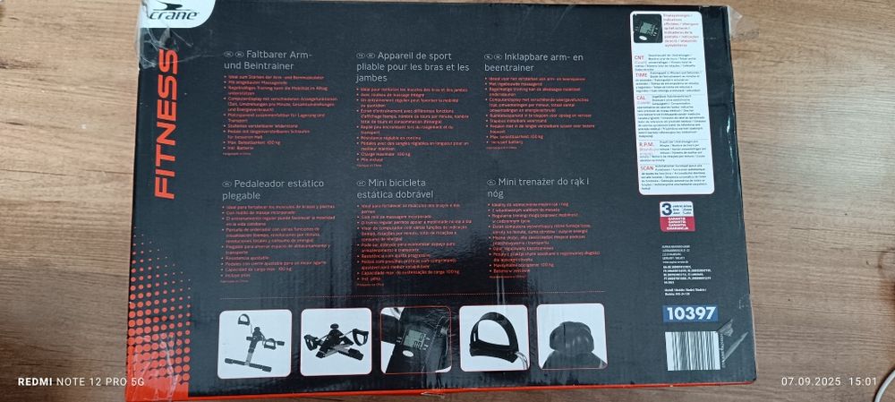 „Mini-trainer pliabil Crane (brațe & picioare) – compact, cu display d