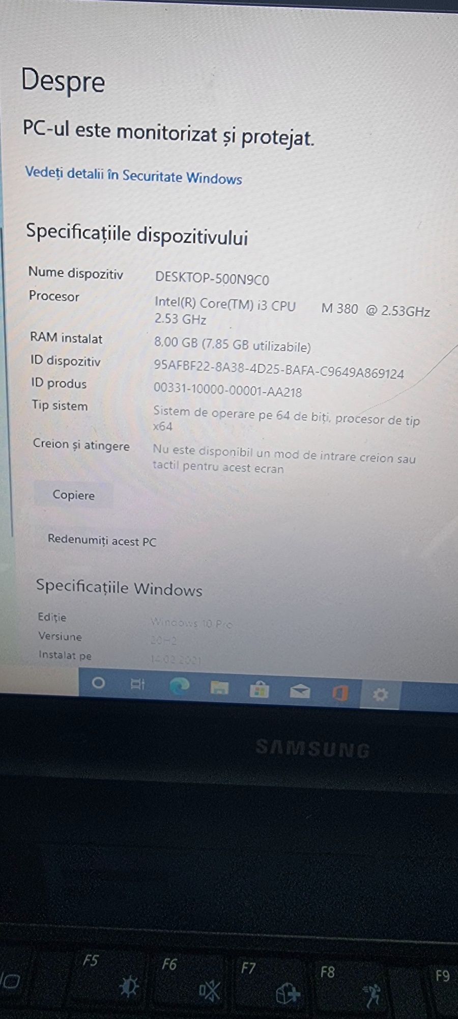 Laptop samsung r540