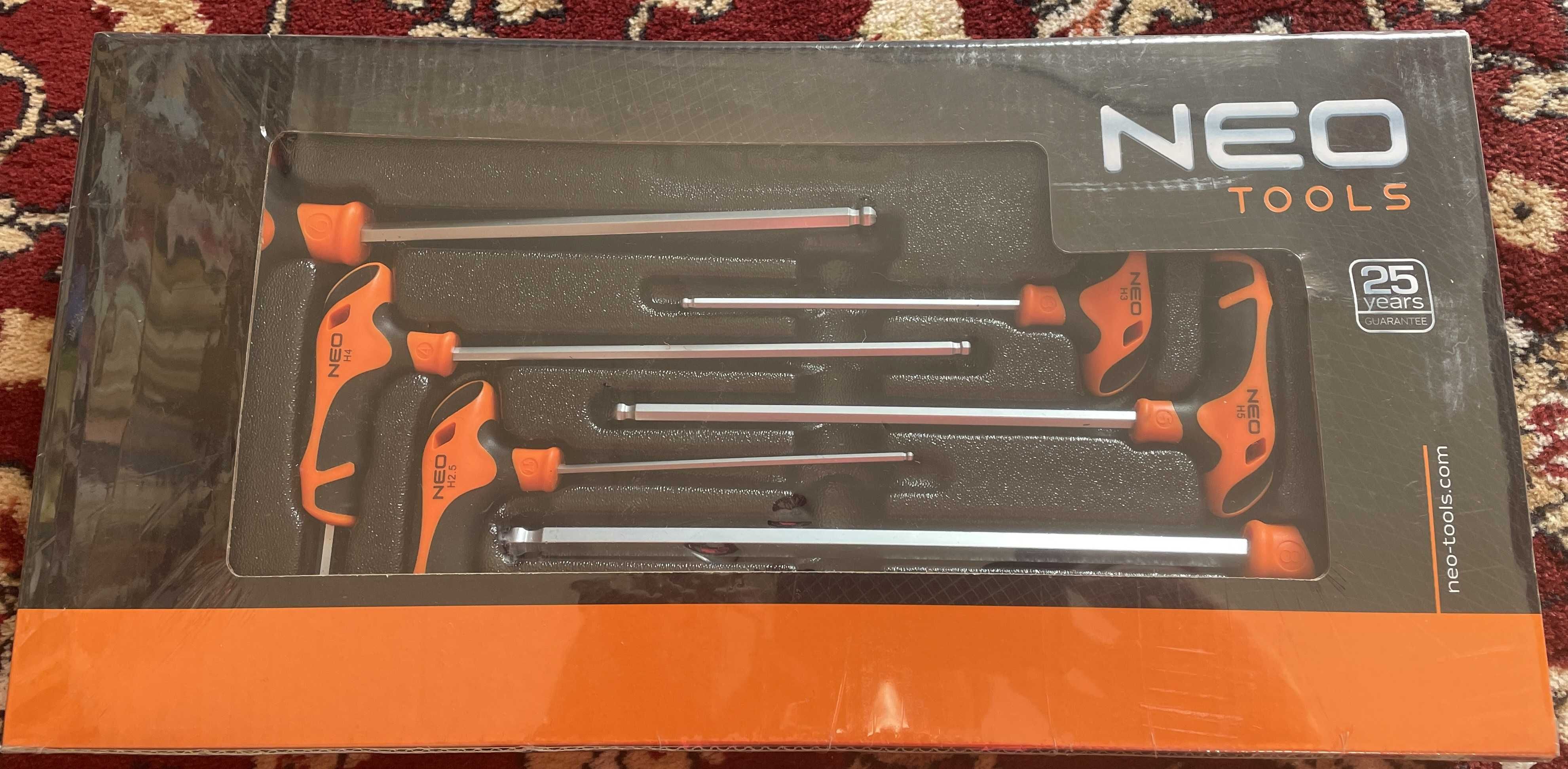 Set chei imbus HEXAGONAL tip T - NEO TOOLS, 6 buc / set, NOU