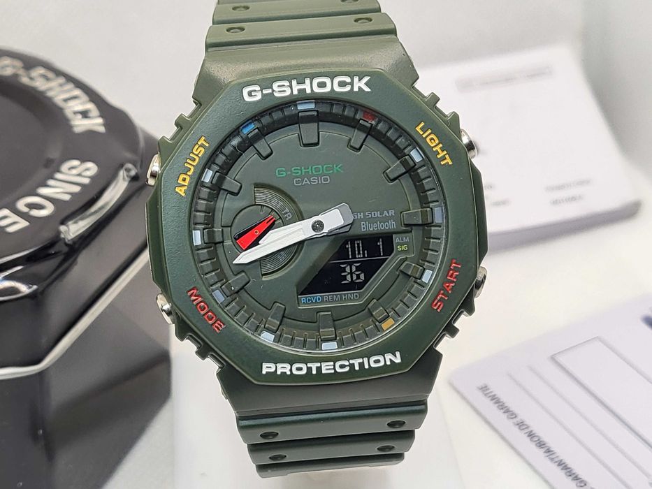 Ceas Sport Casio G-Shock GA-2100 Green Army – Nou, Garanție 2 Ani