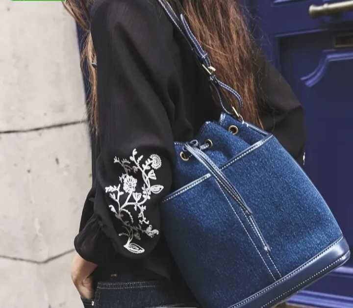Дамска чанта Zara. Деним. Нов.