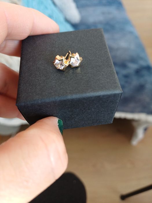 Cercei de aur galben de 18 k