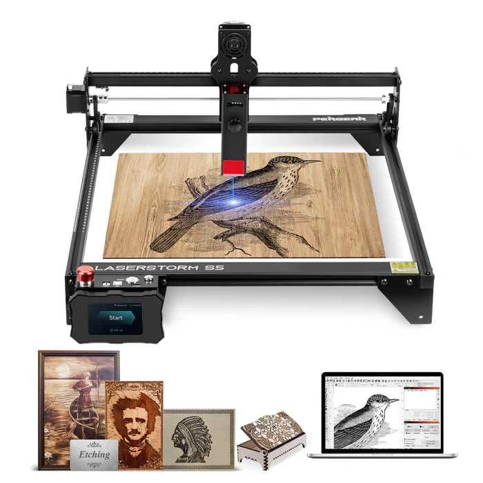 Laser Engraver Pergear LaserStorm S5, Air Assist, Rotary, pat fagure,