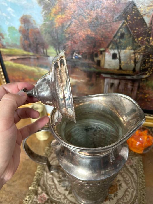 DN978 Vas mare argintat superb 1,76kg 35h 20 diametru