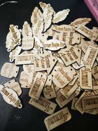 Дървени етикети с надпис