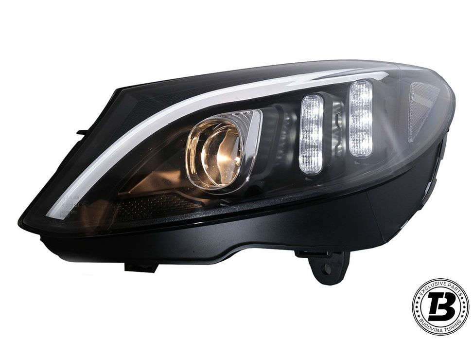 Faruri LED compatibile cu Mercedes C Class W205 Black Design