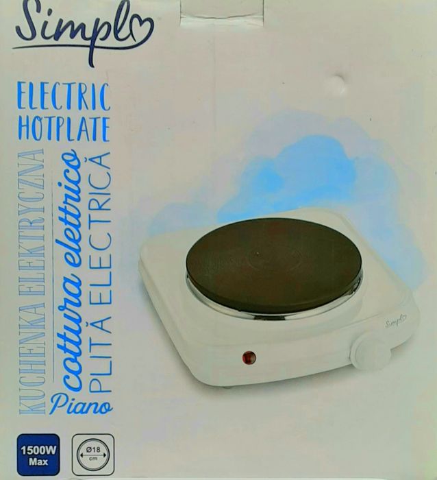 Plita electrică 1500 W,Termostat,⊙18 Cm NOUĂ - 65 Lei