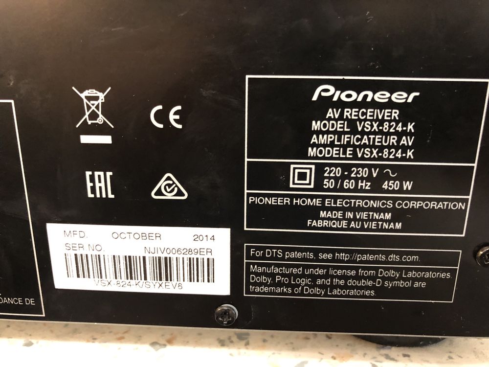 Pioneer VSX-824 Bluetooth