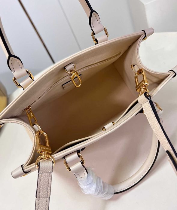 Geanta Louis Vuitton Onthego 25cm, ivory, tip Premium