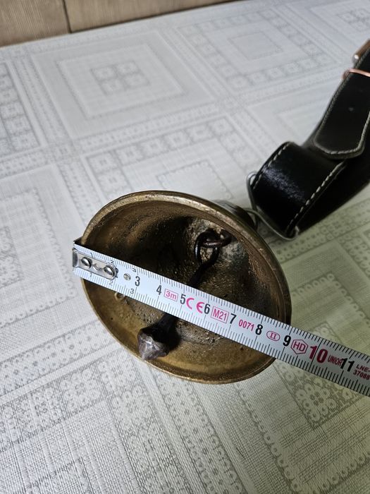 Clopot din bronz nr.8 ( curea din piele naturala)