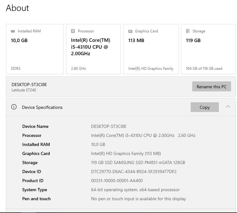 Dell Latitude e7240