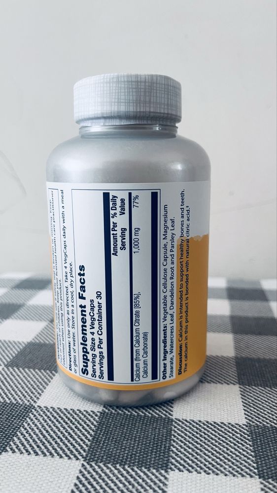 Solaray Calcium Citrate 1000 mg, 120 kapsula