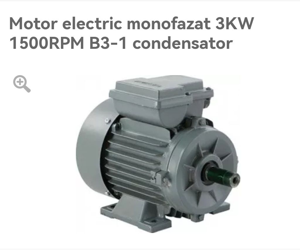 Vând Motor gamak 3kw monofazat 1500 rpm