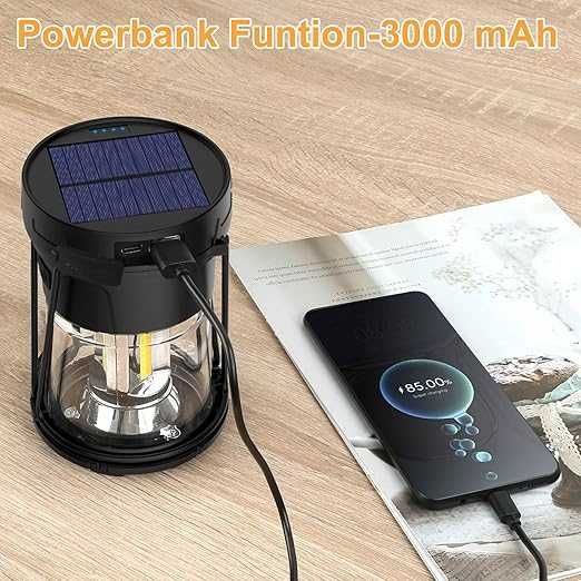 Lampă camping reîncărcabilă 3000 mAh - lanternă și Power Bank