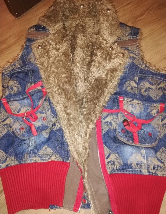 Vesta de blugi LJR cu blanita