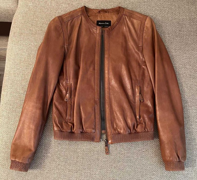 Geaca din piele Massimo Dutti