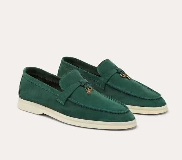 Loro Piana мокасини зелени 38