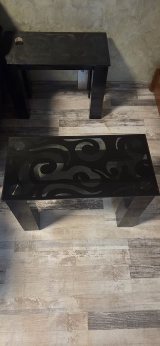 Холни масички стъкло и дърво