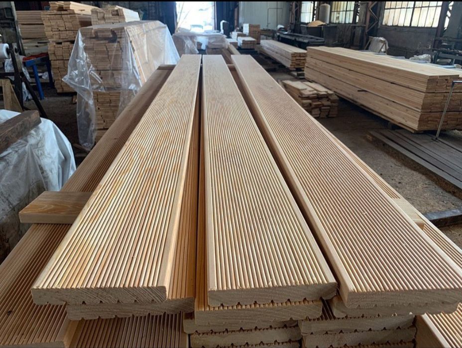 Терасная доска из пиломатериала.