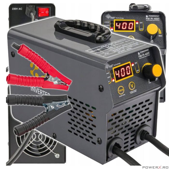 Redresor Invertor cu pornire 400A 12/24 V Incarcator 40A, POWERMAT