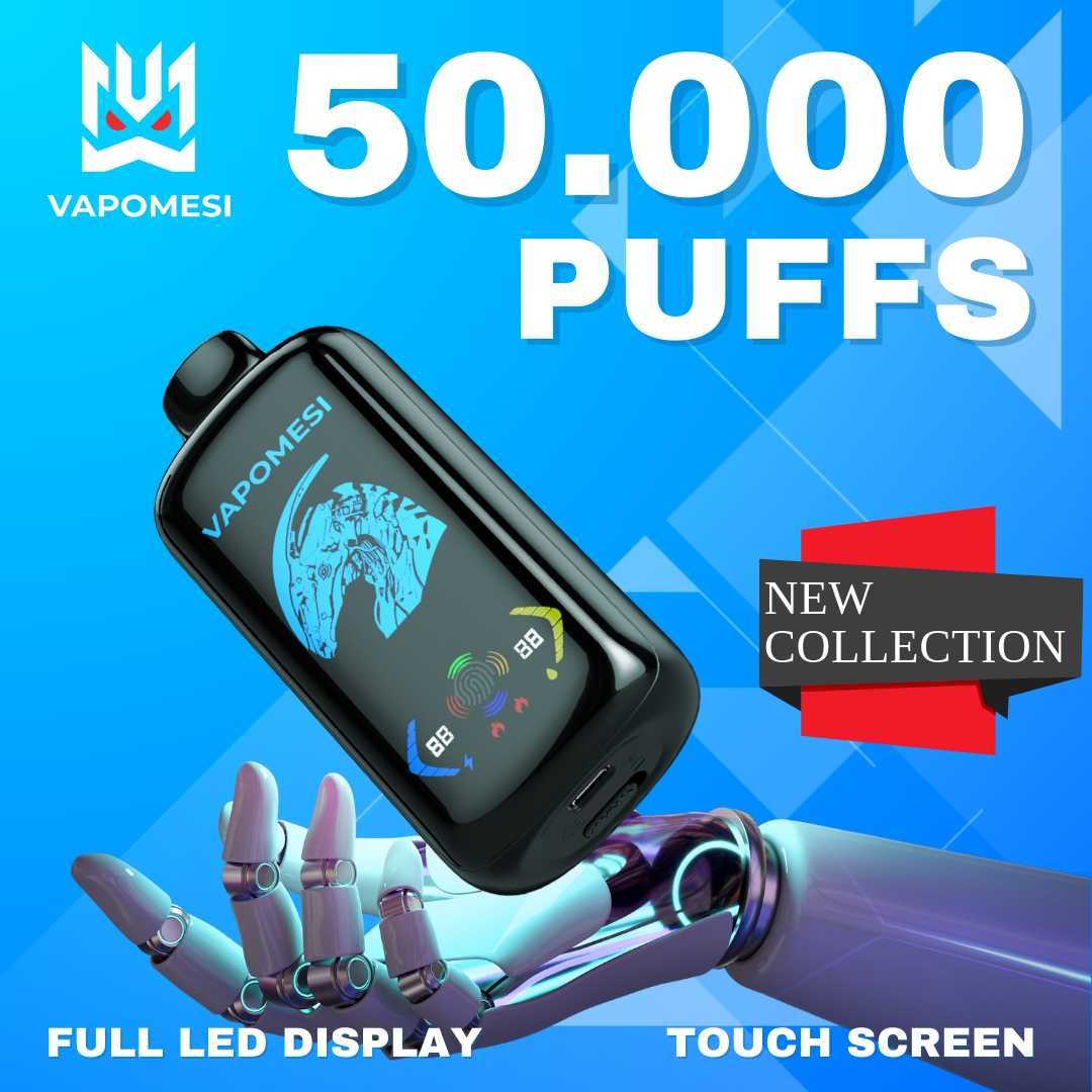 Vape Vapomesi Dinosaur 50.000 puffs Touch Screen - Miami Mint