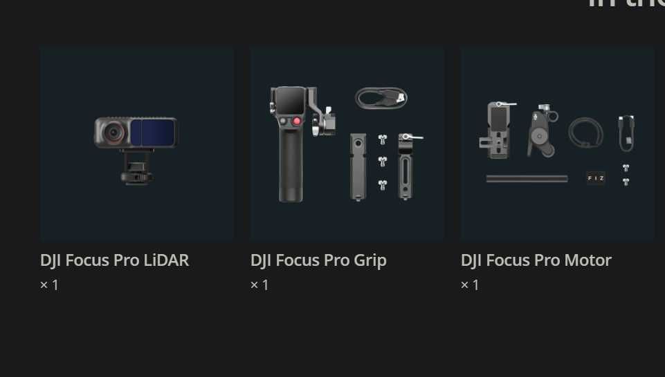 DJI focus pro LIDAR creative combo pentru obiectivele cu manual focus