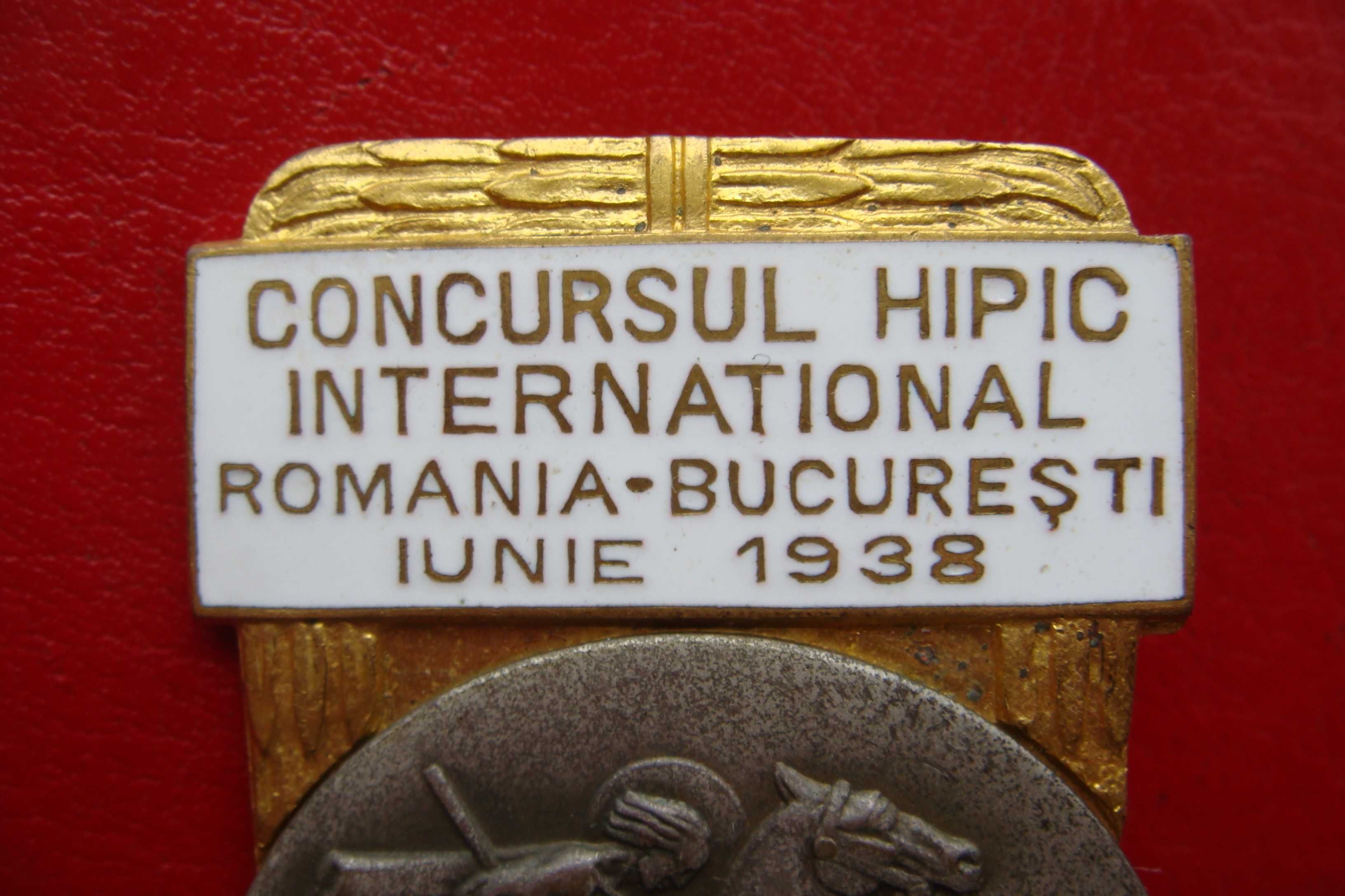 Insigna concursul hipic international Romania Bucuresti 1938