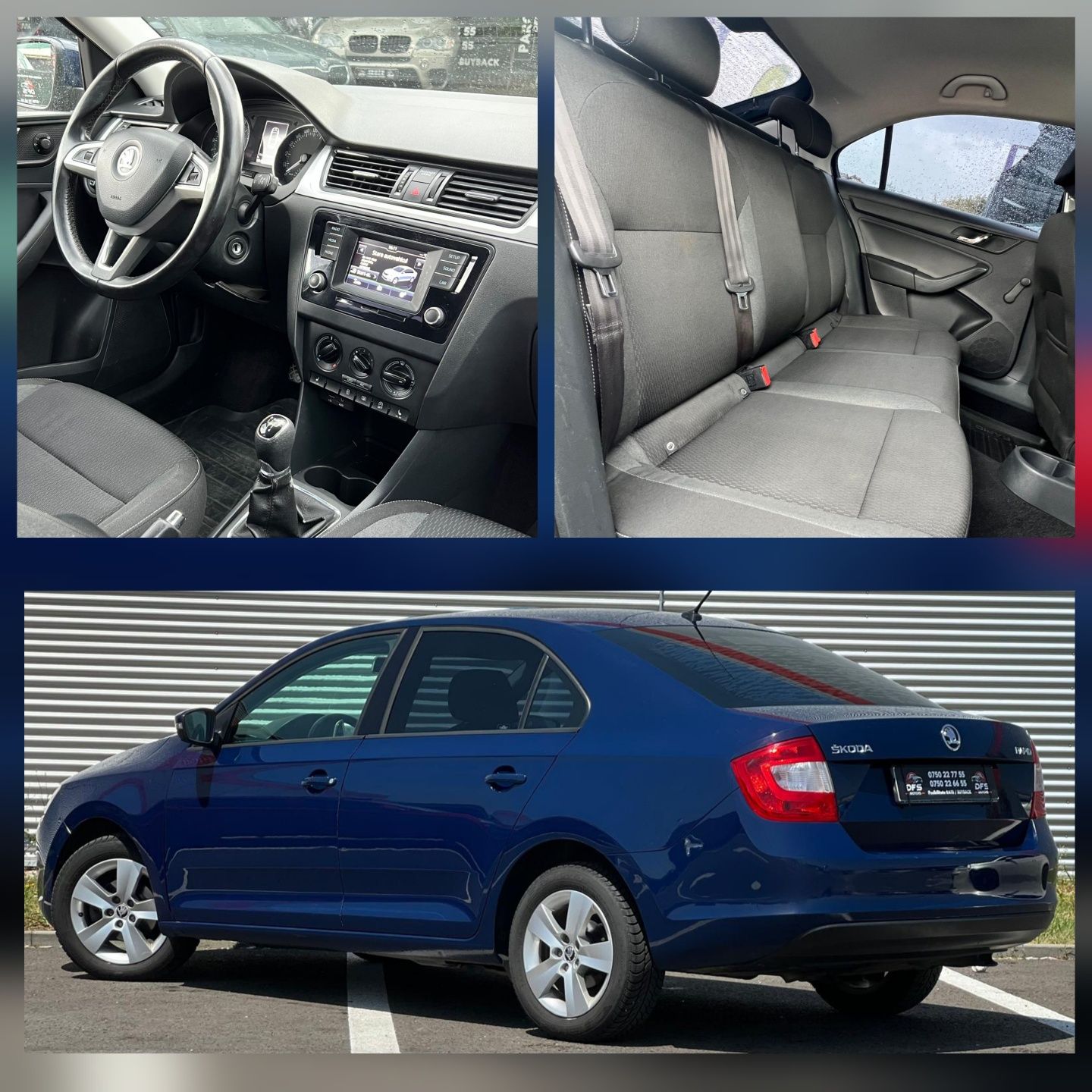 Vand Skoda Rapid 1.4 TDI * LED * fabr 2017 stare impecabila urgent
